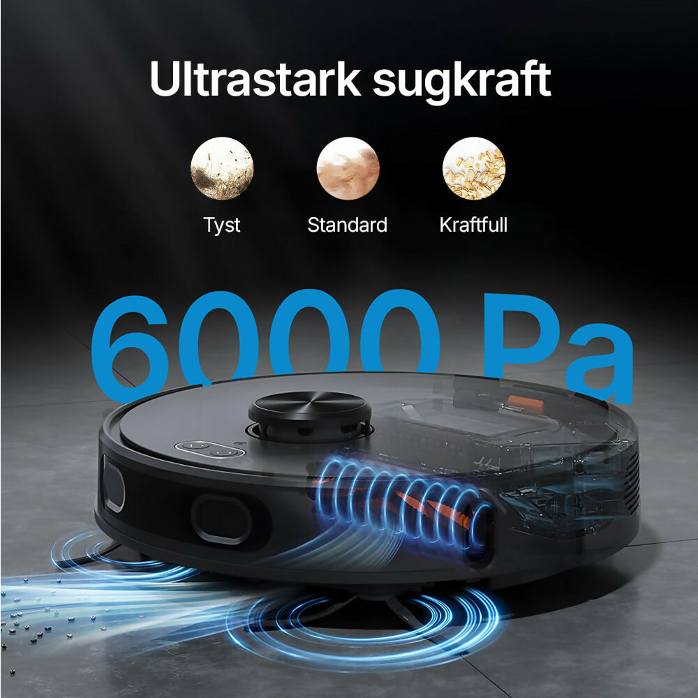 Oryzom V8 Pro – Helautomatisk rengöring med moppfunktion, intelligent navigering och appstyrning för enkel renlighet