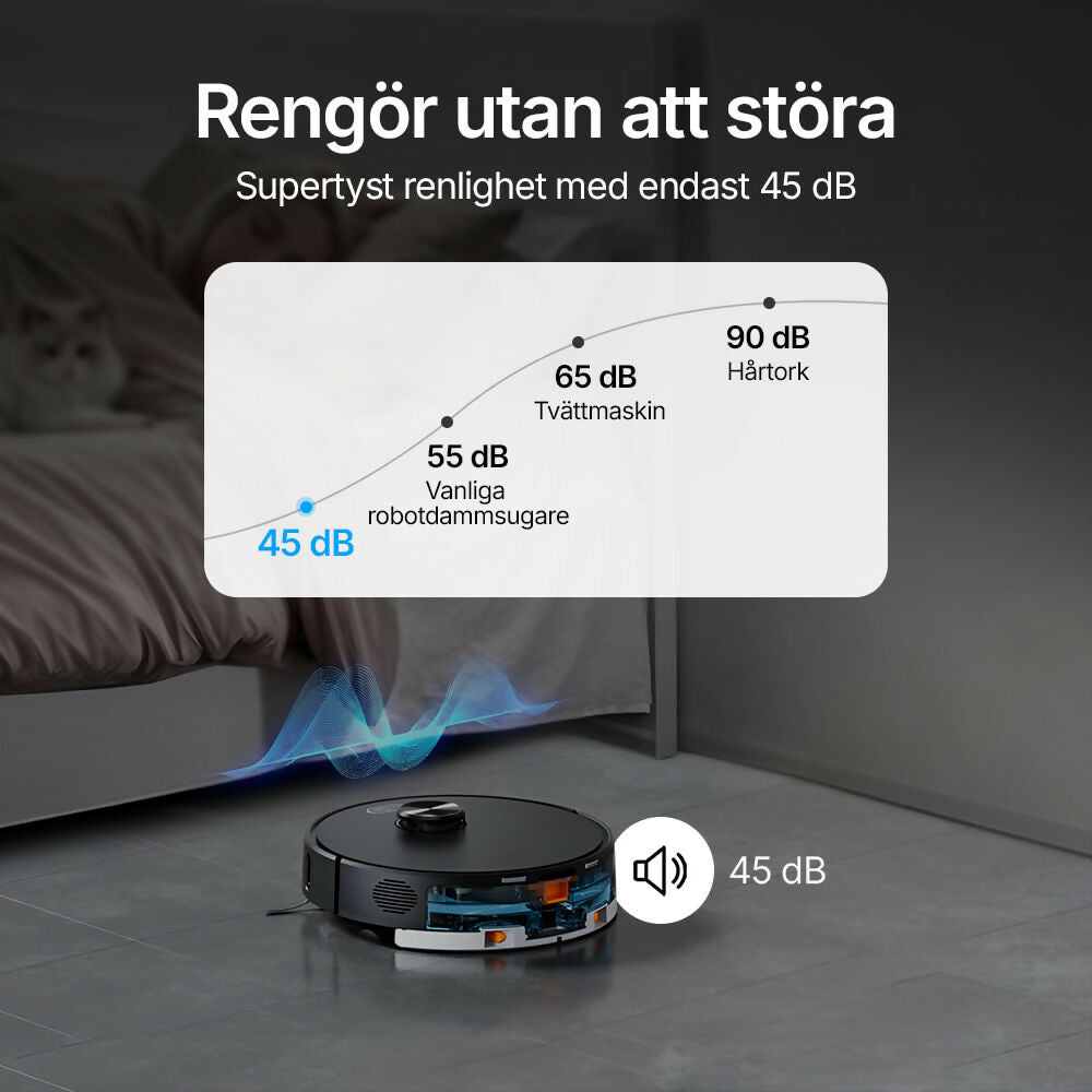 Oryzom V8 Pro – Helautomatisk rengöring med moppfunktion, intelligent navigering och appstyrning för enkel renlighet